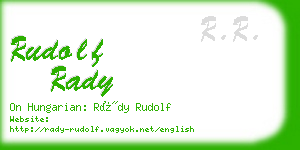 rudolf rady business card